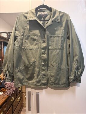 torrid Olive Utility Button-Up Jacket